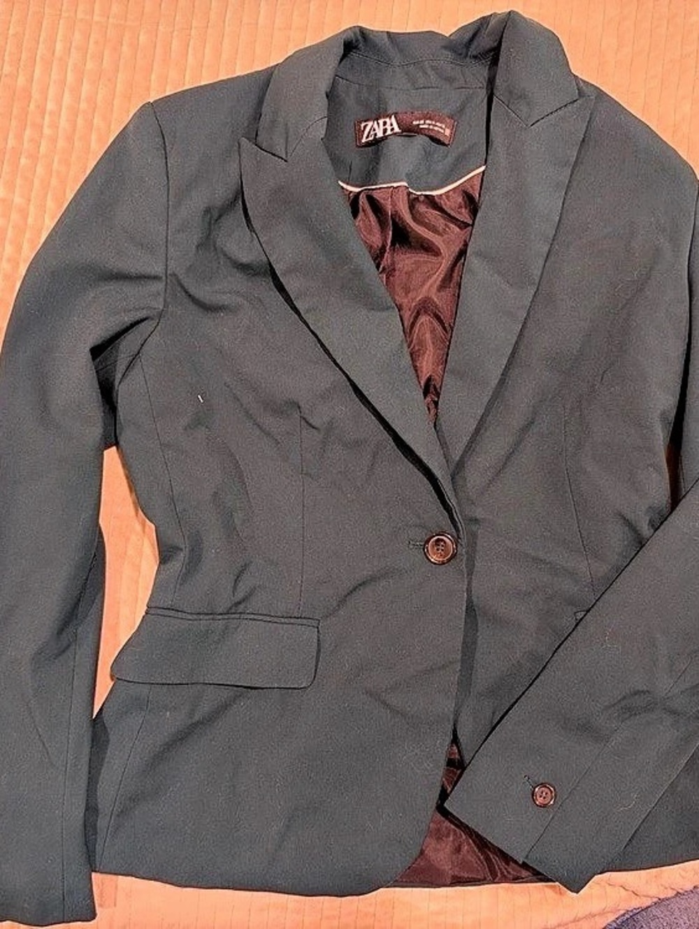 Zara Women's Blazer in Teal Size Medium